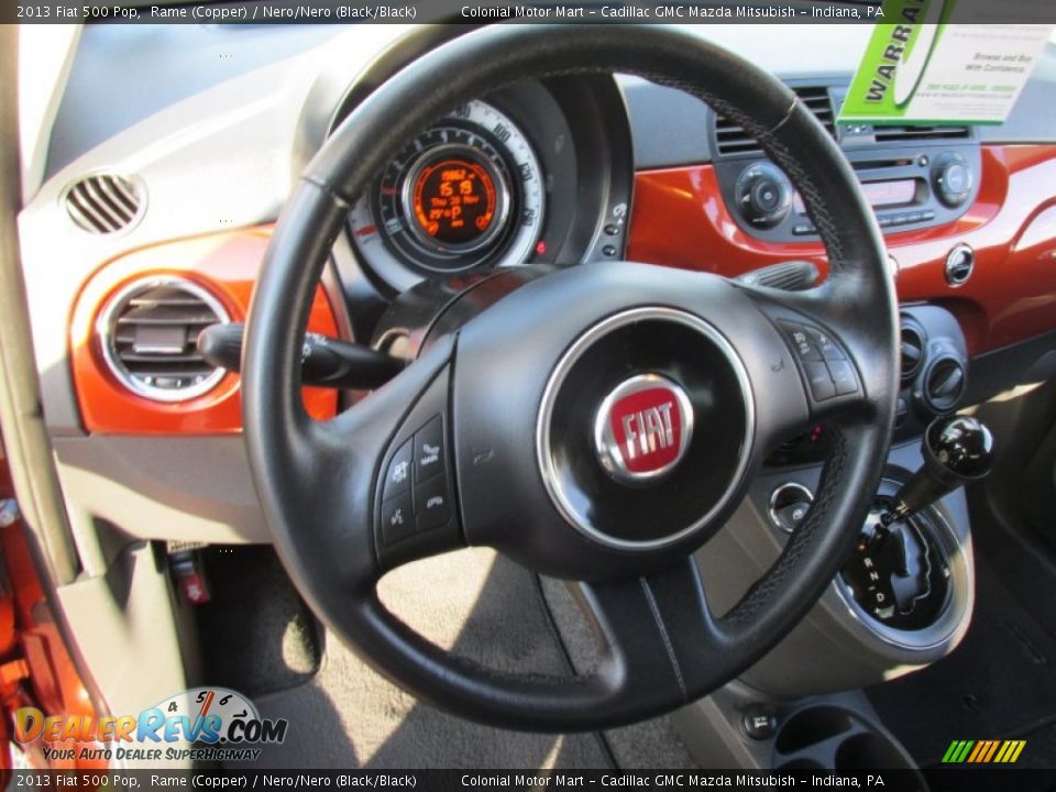 2013 Fiat 500 Pop Rame (Copper) / Nero/Nero (Black/Black) Photo #14