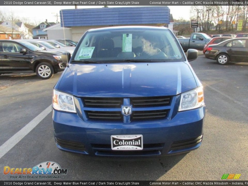 2010 Dodge Grand Caravan SE Deep Water Blue Pearl Coat / Dark Slate Gray/Light Shale Photo #8