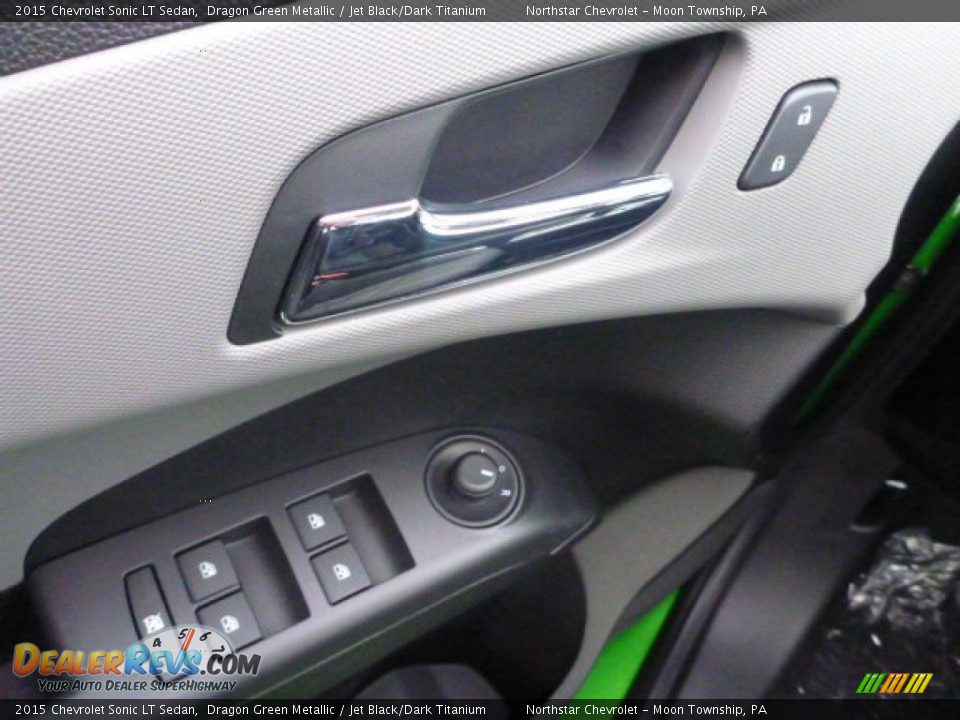 2015 Chevrolet Sonic LT Sedan Dragon Green Metallic / Jet Black/Dark Titanium Photo #13