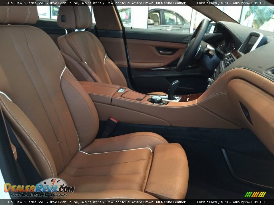 Front Seat of 2015 BMW 6 Series 650i xDrive Gran Coupe Photo #2