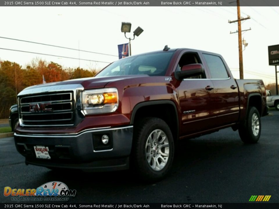 2015 GMC Sierra 1500 SLE Crew Cab 4x4 Sonoma Red Metallic / Jet Black/Dark Ash Photo #1