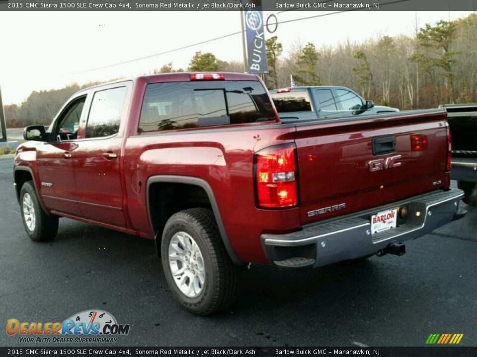 2015 GMC Sierra 1500 SLE Crew Cab 4x4 Sonoma Red Metallic / Jet Black/Dark Ash Photo #4