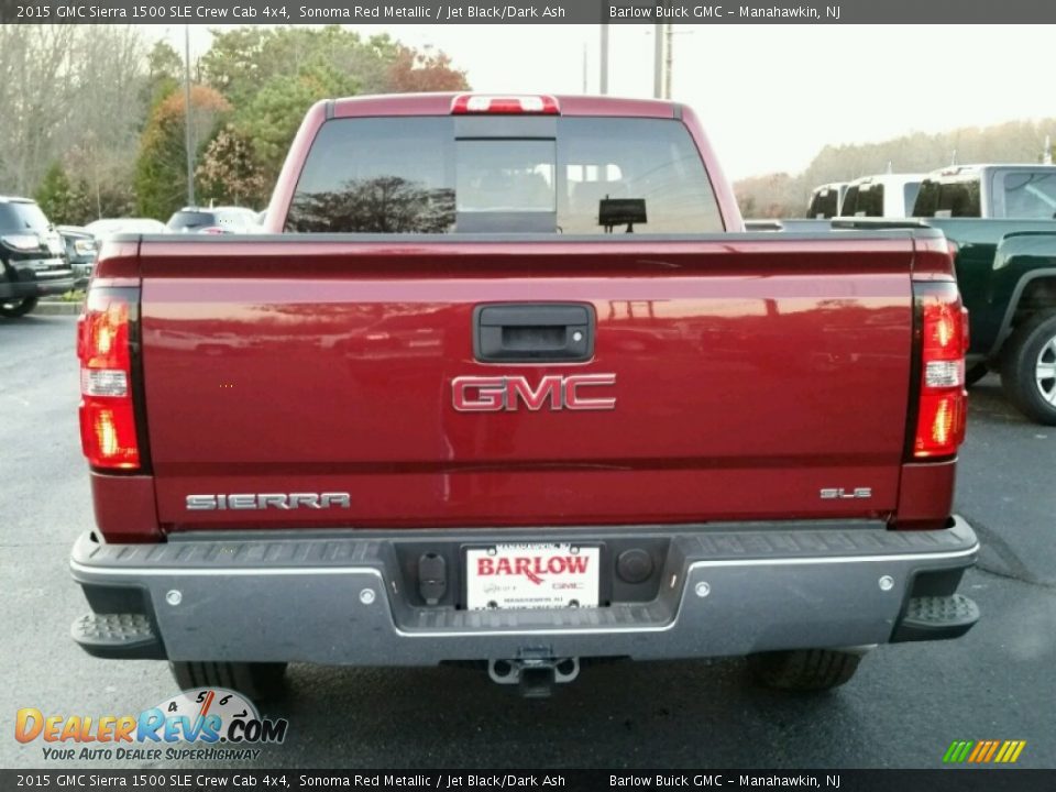 2015 GMC Sierra 1500 SLE Crew Cab 4x4 Sonoma Red Metallic / Jet Black/Dark Ash Photo #5