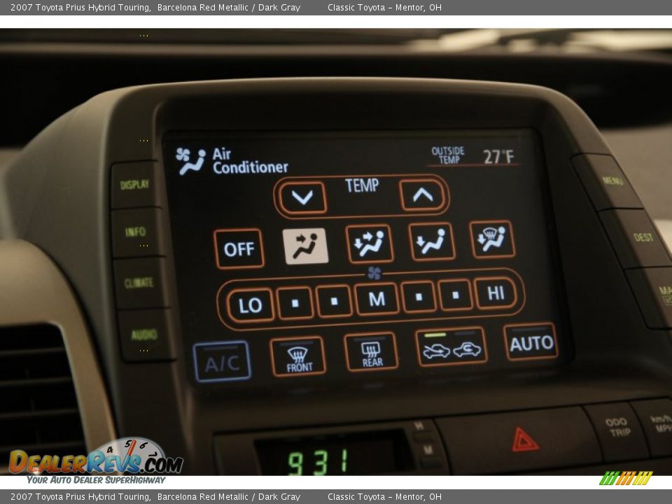 2007 Toyota Prius Hybrid Touring Barcelona Red Metallic / Dark Gray Photo #10