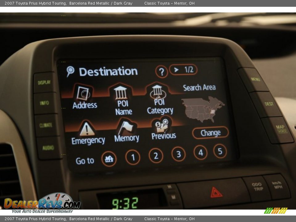 2007 Toyota Prius Hybrid Touring Barcelona Red Metallic / Dark Gray Photo #13