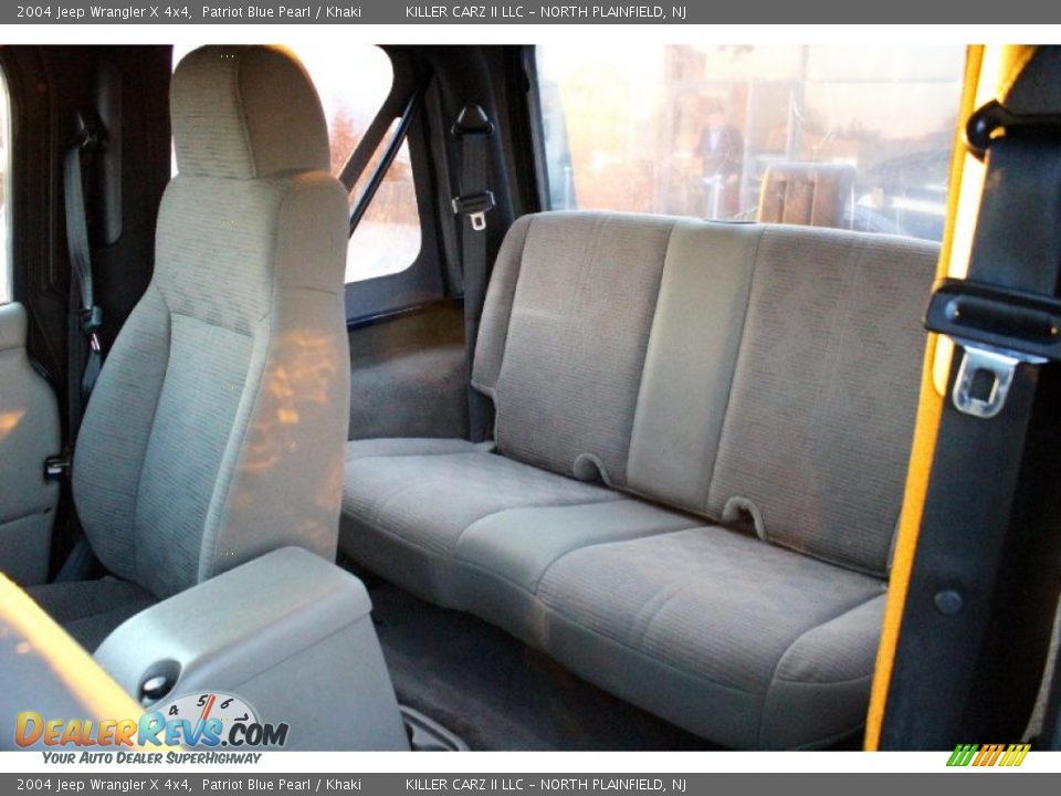 2004 Jeep Wrangler X 4x4 Patriot Blue Pearl / Khaki Photo #9