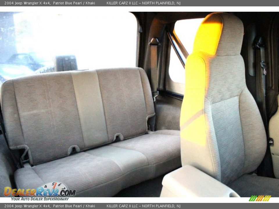 2004 Jeep Wrangler X 4x4 Patriot Blue Pearl / Khaki Photo #21