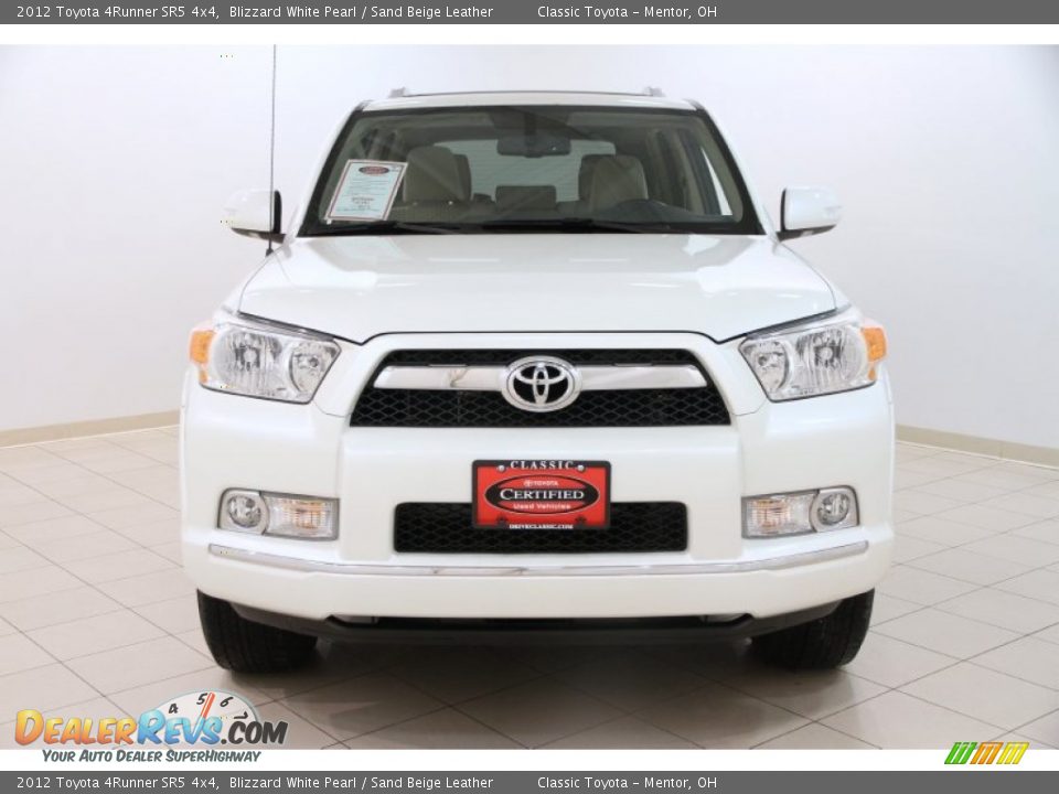2012 Toyota 4Runner SR5 4x4 Blizzard White Pearl / Sand Beige Leather Photo #2