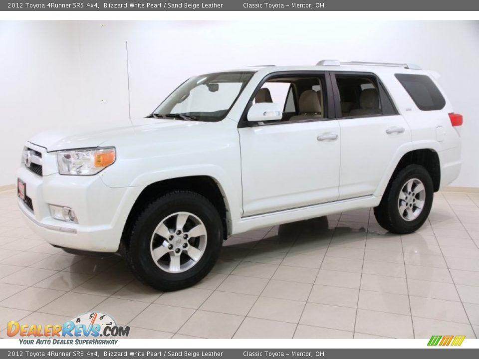 2012 Toyota 4Runner SR5 4x4 Blizzard White Pearl / Sand Beige Leather Photo #3