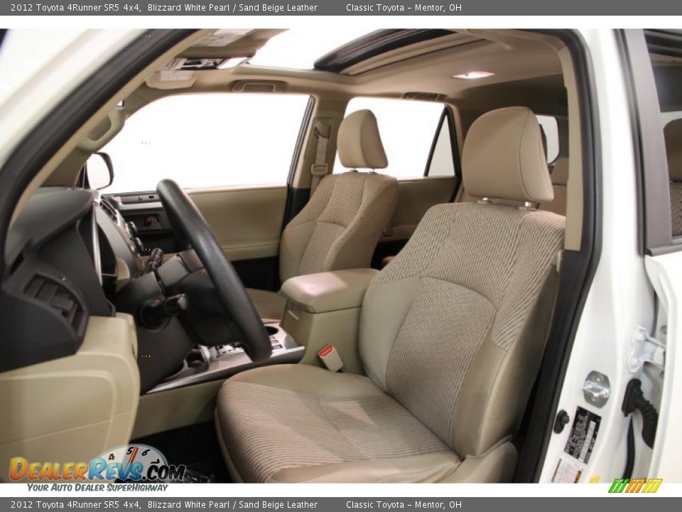 2012 Toyota 4Runner SR5 4x4 Blizzard White Pearl / Sand Beige Leather Photo #5