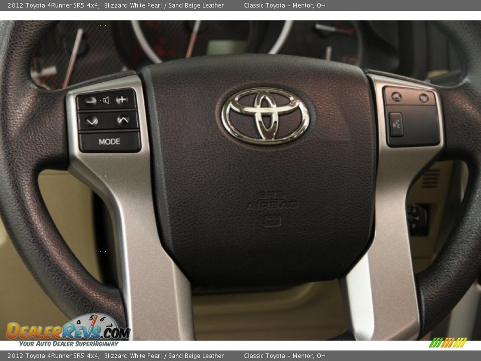 2012 Toyota 4Runner SR5 4x4 Blizzard White Pearl / Sand Beige Leather Photo #6