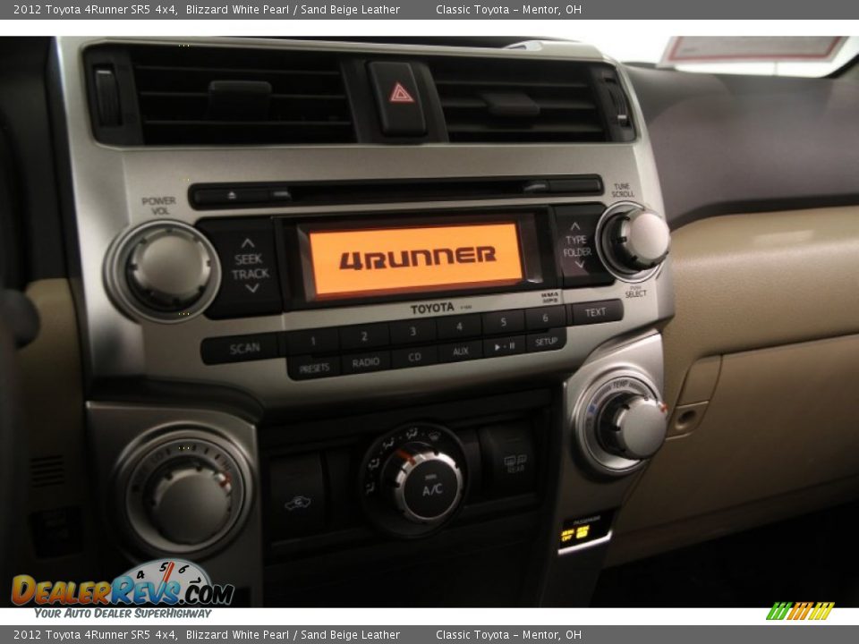 2012 Toyota 4Runner SR5 4x4 Blizzard White Pearl / Sand Beige Leather Photo #11