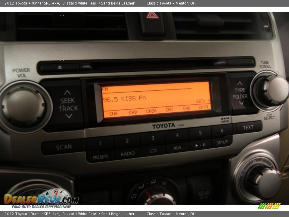 2012 Toyota 4Runner SR5 4x4 Blizzard White Pearl / Sand Beige Leather Photo #12