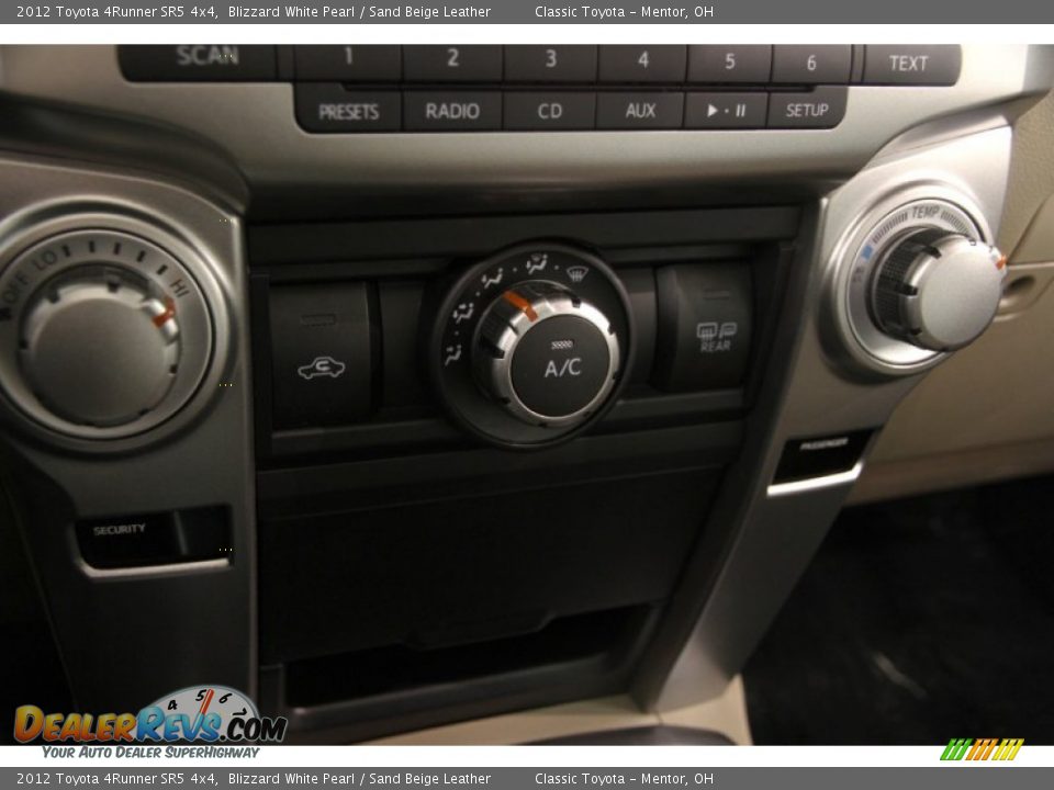 2012 Toyota 4Runner SR5 4x4 Blizzard White Pearl / Sand Beige Leather Photo #13