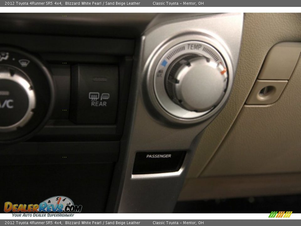 2012 Toyota 4Runner SR5 4x4 Blizzard White Pearl / Sand Beige Leather Photo #15