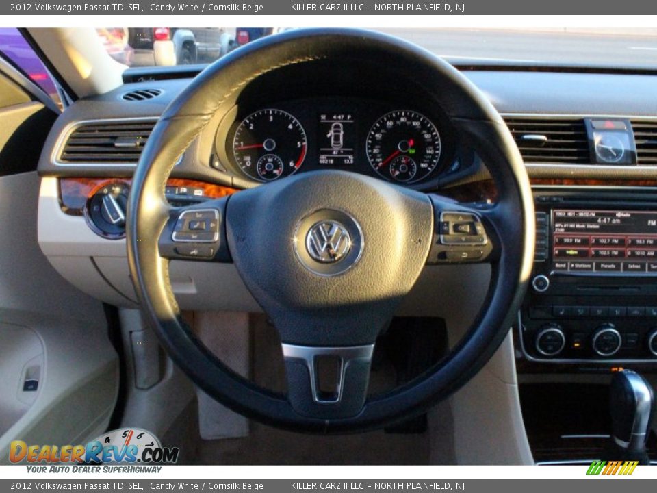 2012 Volkswagen Passat TDI SEL Candy White / Cornsilk Beige Photo #16