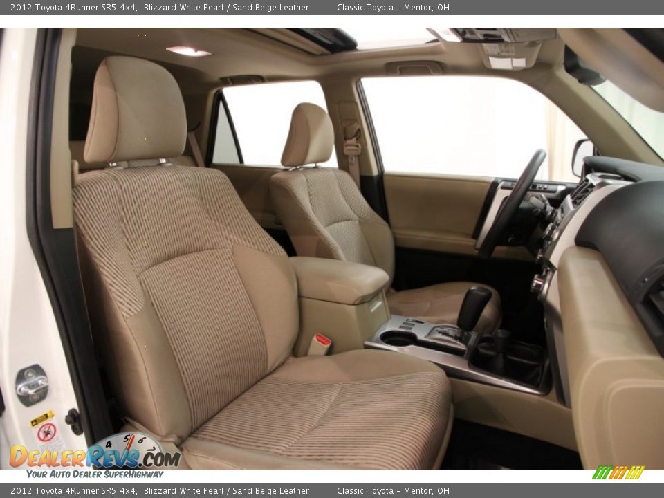2012 Toyota 4Runner SR5 4x4 Blizzard White Pearl / Sand Beige Leather Photo #18