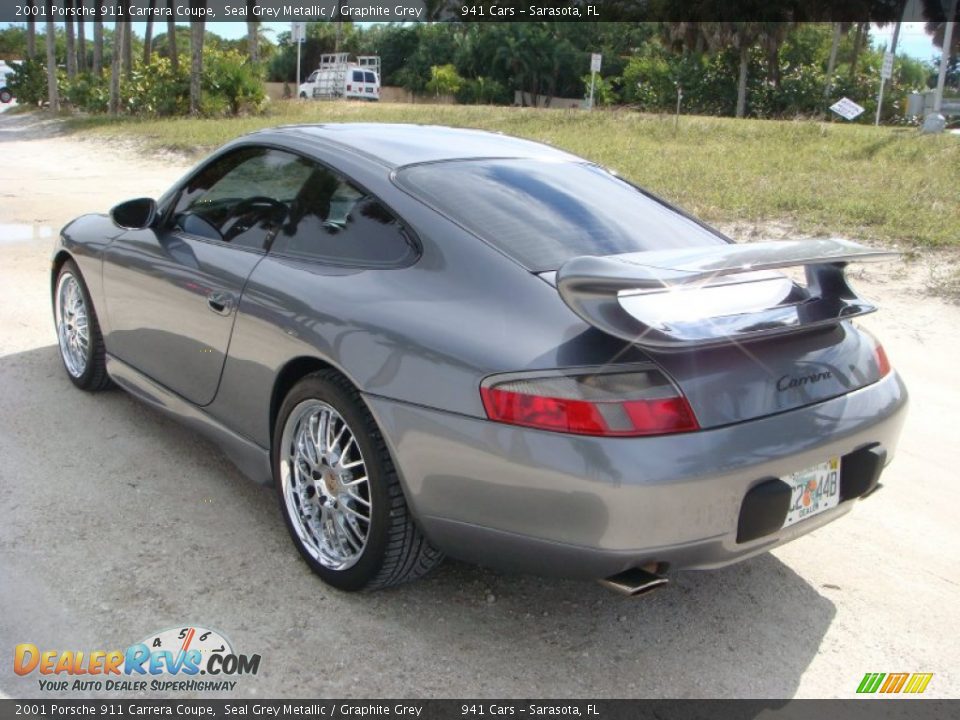 2001 Porsche 911 Carrera Coupe Seal Grey Metallic / Graphite Grey Photo #5