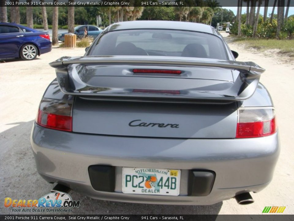2001 Porsche 911 Carrera Coupe Seal Grey Metallic / Graphite Grey Photo #6