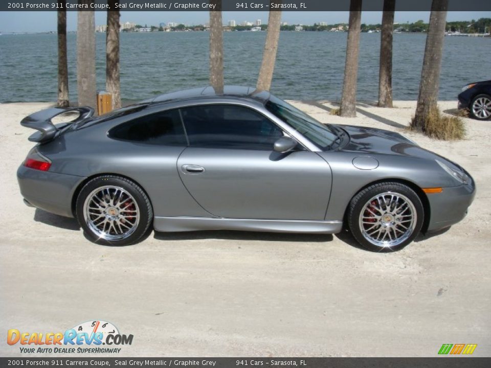 2001 Porsche 911 Carrera Coupe Seal Grey Metallic / Graphite Grey Photo #8
