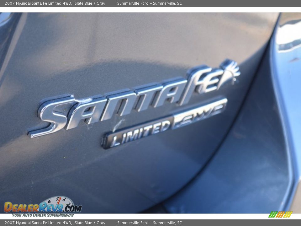 2007 Hyundai Santa Fe Limited 4WD Slate Blue / Gray Photo #23