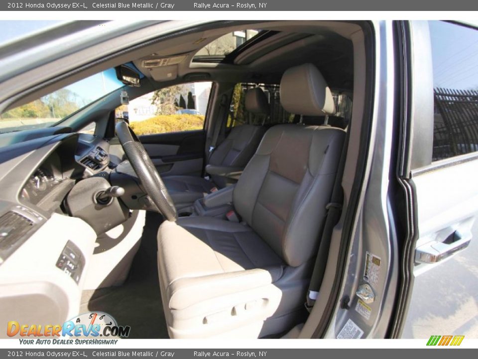 2012 Honda Odyssey EX-L Celestial Blue Metallic / Gray Photo #10