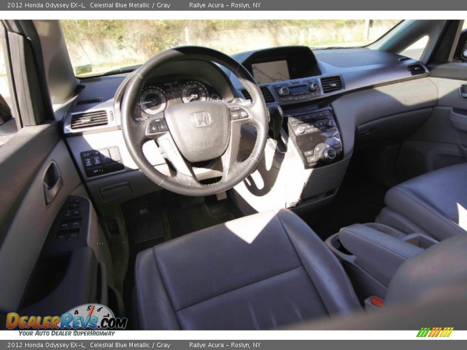 2012 Honda Odyssey EX-L Celestial Blue Metallic / Gray Photo #11