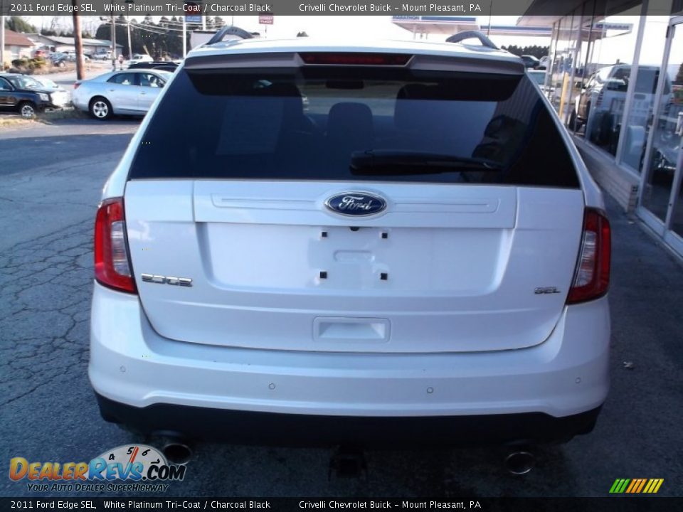 2011 Ford Edge SEL White Platinum Tri-Coat / Charcoal Black Photo #8