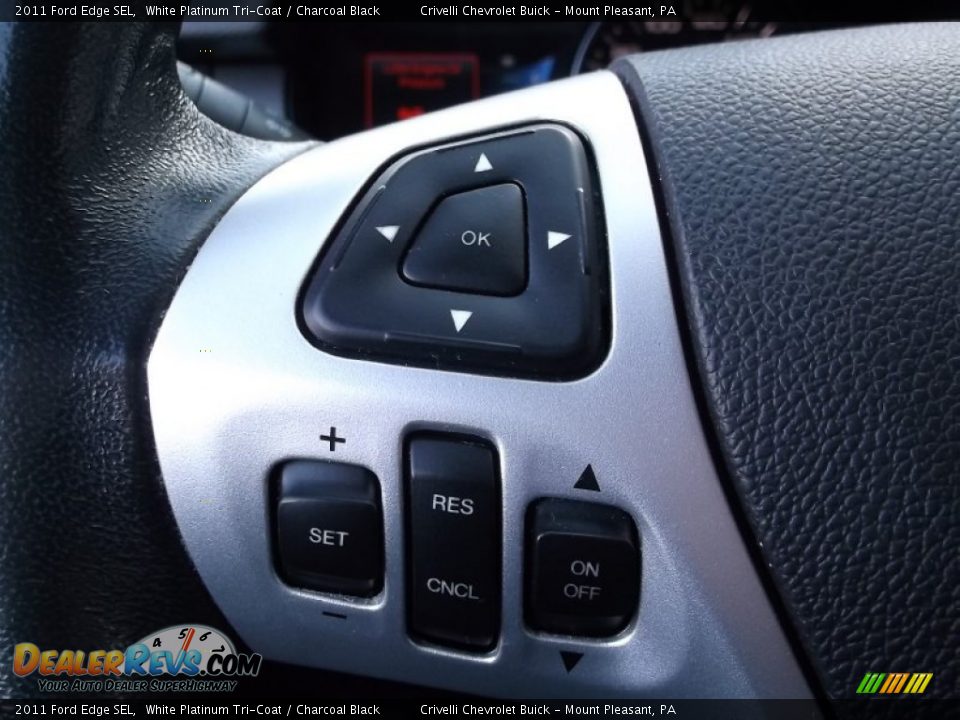2011 Ford Edge SEL White Platinum Tri-Coat / Charcoal Black Photo #25
