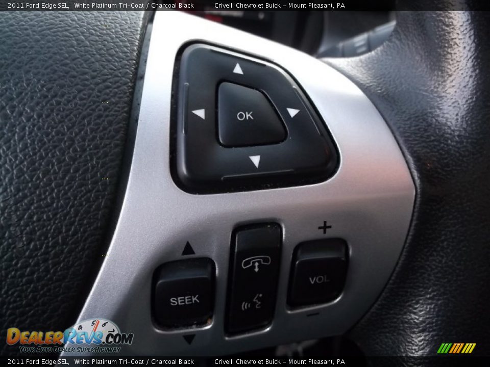 2011 Ford Edge SEL White Platinum Tri-Coat / Charcoal Black Photo #26