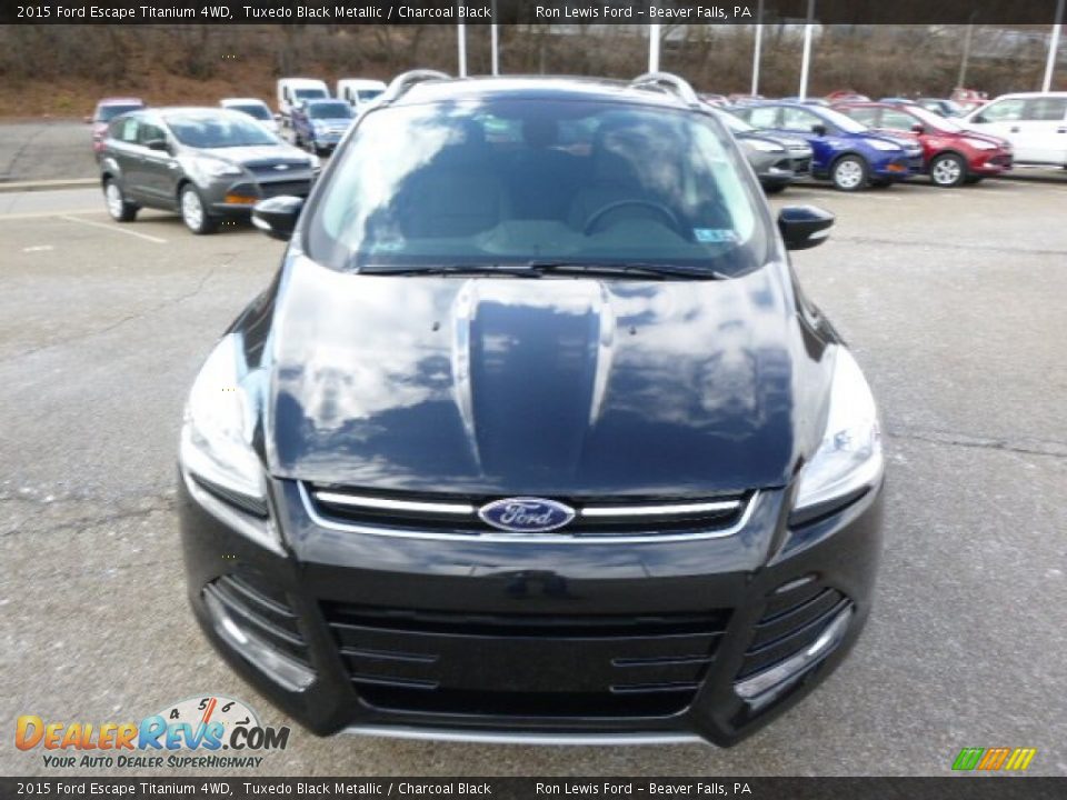 2015 Ford Escape Titanium 4WD Tuxedo Black Metallic / Charcoal Black Photo #3