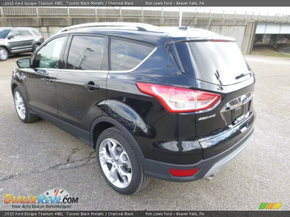 2015 Ford Escape Titanium 4WD Tuxedo Black Metallic / Charcoal Black Photo #6