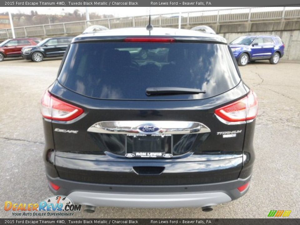 2015 Ford Escape Titanium 4WD Tuxedo Black Metallic / Charcoal Black Photo #7