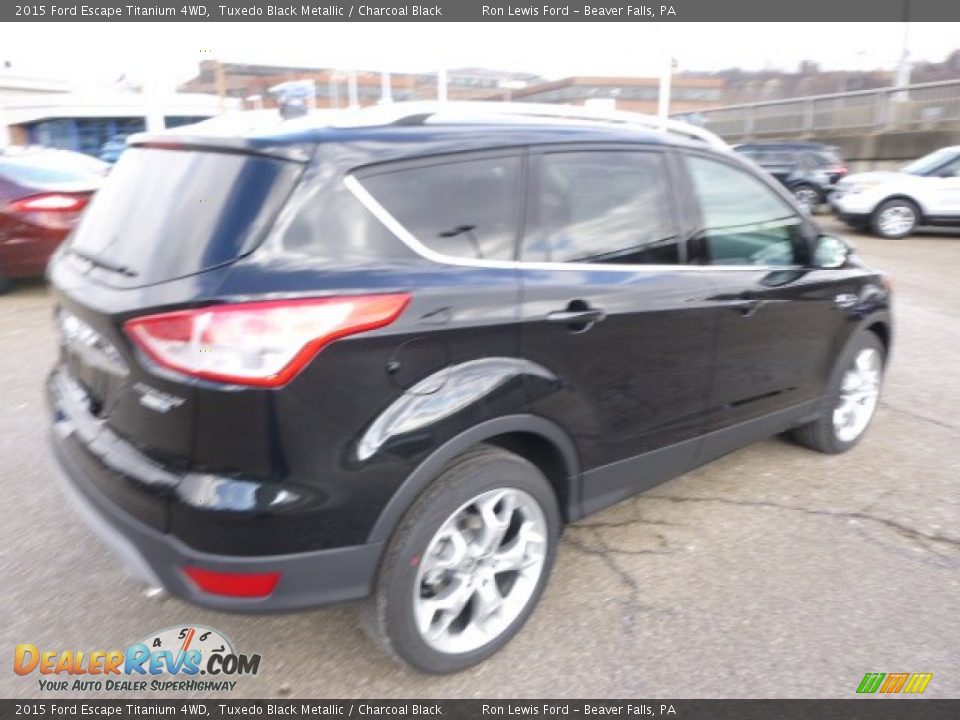 2015 Ford Escape Titanium 4WD Tuxedo Black Metallic / Charcoal Black Photo #8
