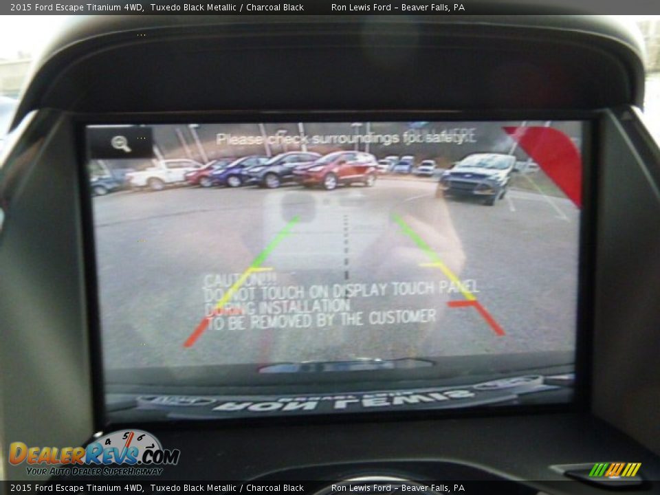 2015 Ford Escape Titanium 4WD Tuxedo Black Metallic / Charcoal Black Photo #17