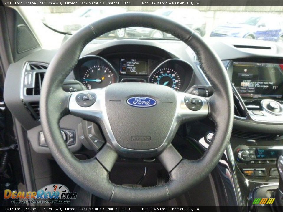 2015 Ford Escape Titanium 4WD Steering Wheel Photo #19