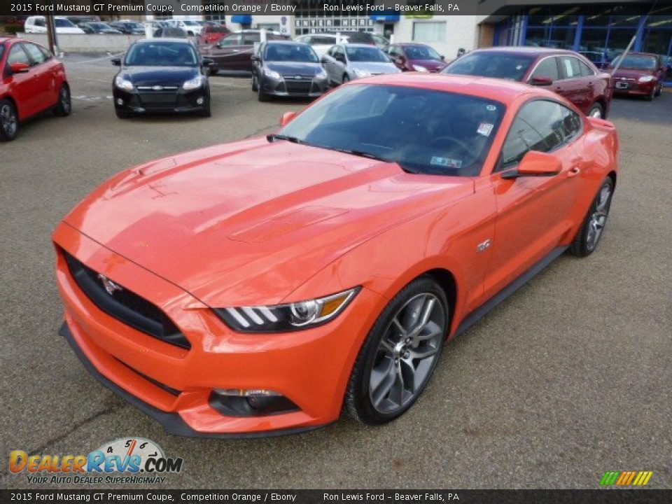 2015 Ford Mustang GT Premium Coupe Competition Orange / Ebony Photo #4
