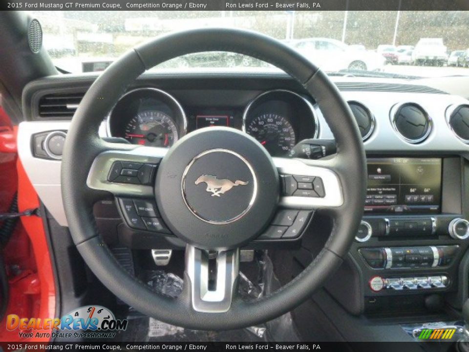 2015 Ford Mustang GT Premium Coupe Steering Wheel Photo #19