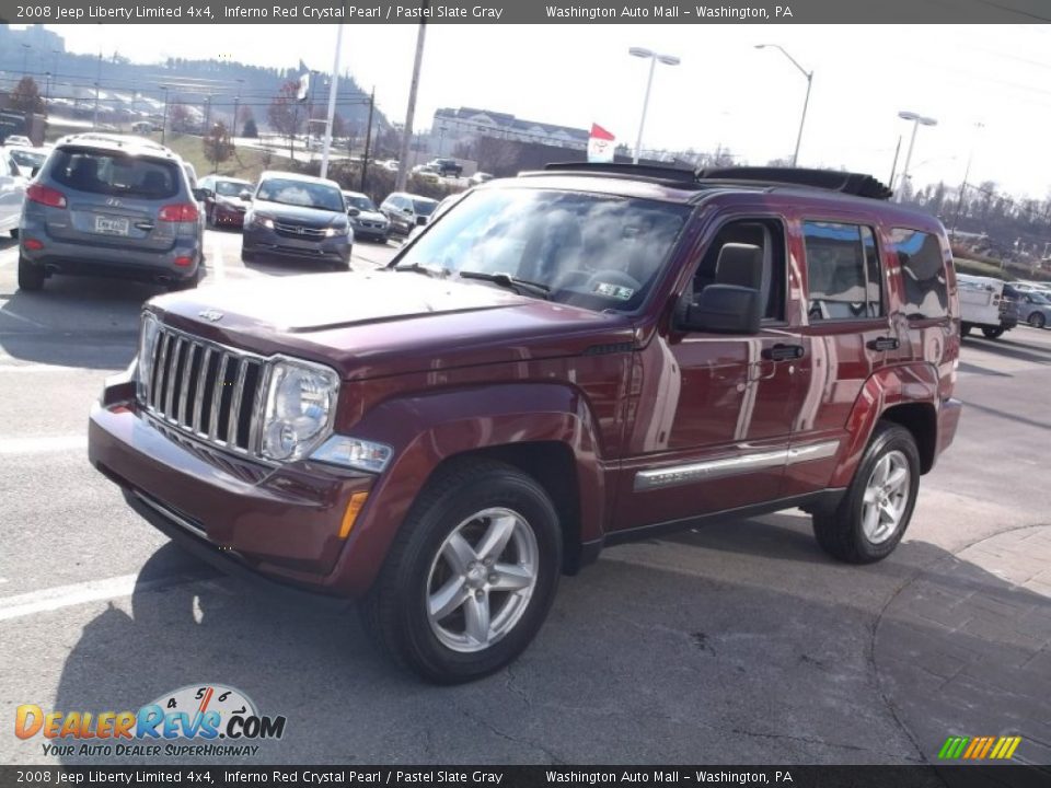 2008 Jeep Liberty Limited 4x4 Inferno Red Crystal Pearl / Pastel Slate Gray Photo #5