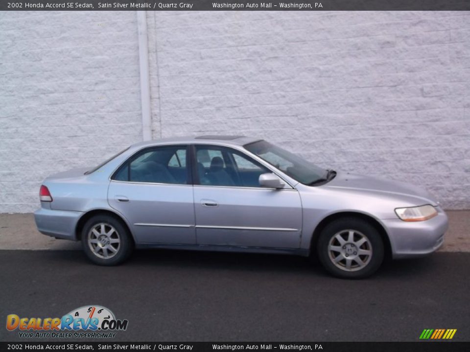 2002 Honda Accord SE Sedan Satin Silver Metallic / Quartz Gray Photo #2