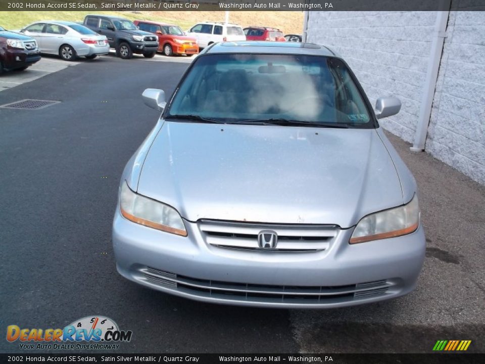 2002 Honda Accord SE Sedan Satin Silver Metallic / Quartz Gray Photo #4