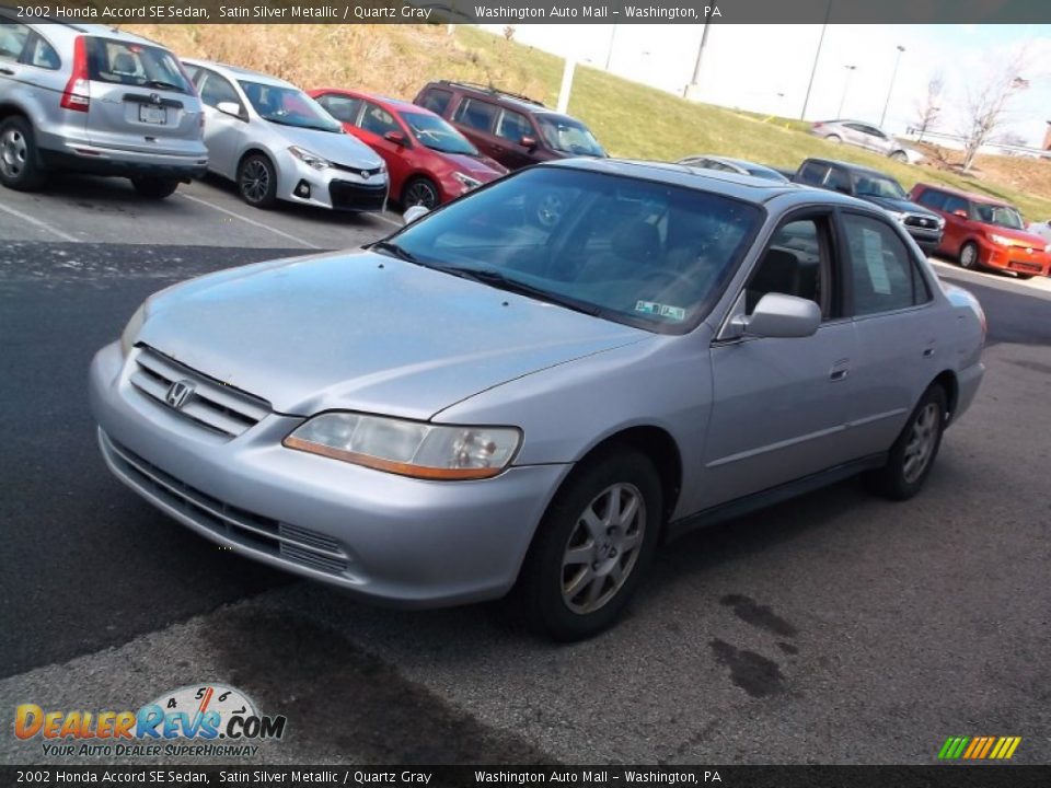 2002 Honda Accord SE Sedan Satin Silver Metallic / Quartz Gray Photo #5