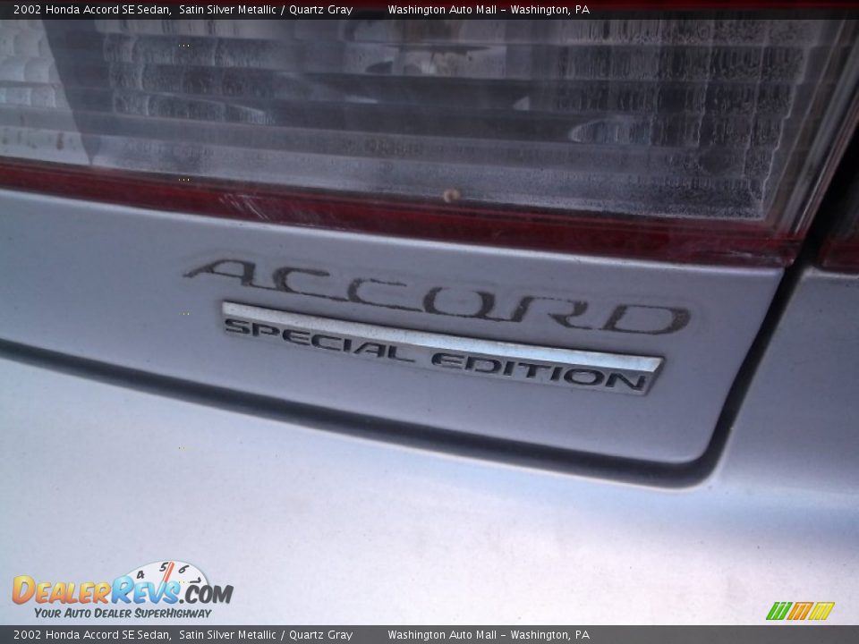 2002 Honda Accord SE Sedan Satin Silver Metallic / Quartz Gray Photo #8