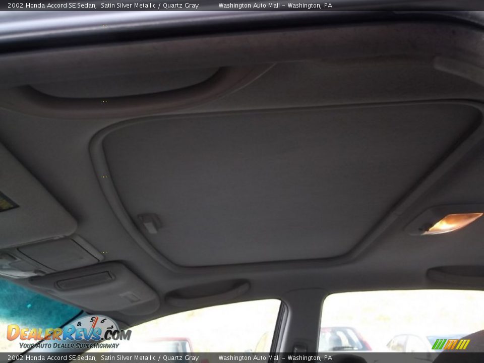 2002 Honda Accord SE Sedan Satin Silver Metallic / Quartz Gray Photo #11