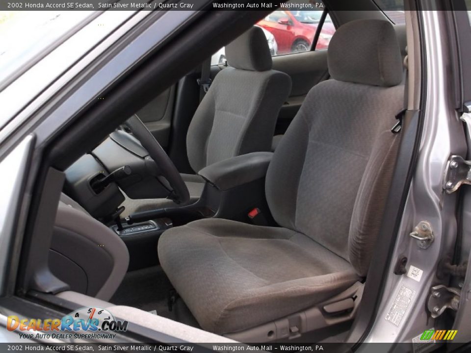 2002 Honda Accord SE Sedan Satin Silver Metallic / Quartz Gray Photo #12