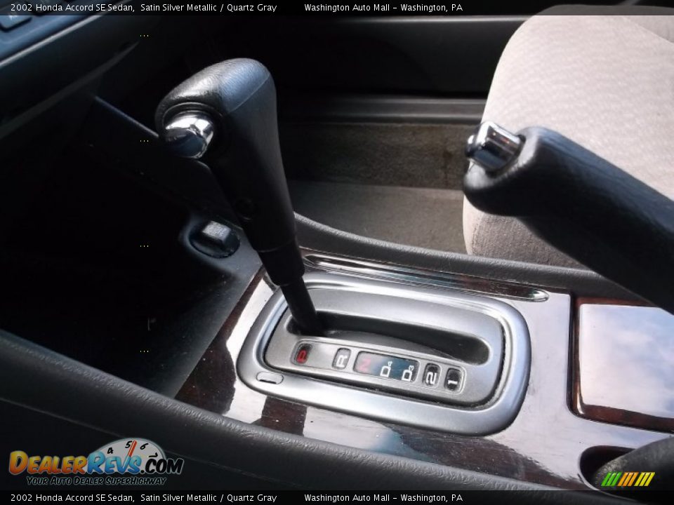 2002 Honda Accord SE Sedan Satin Silver Metallic / Quartz Gray Photo #15