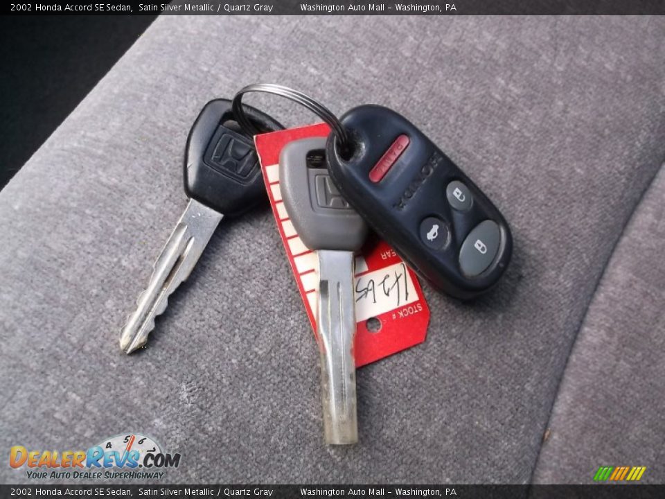 2002 Honda Accord SE Sedan Satin Silver Metallic / Quartz Gray Photo #17