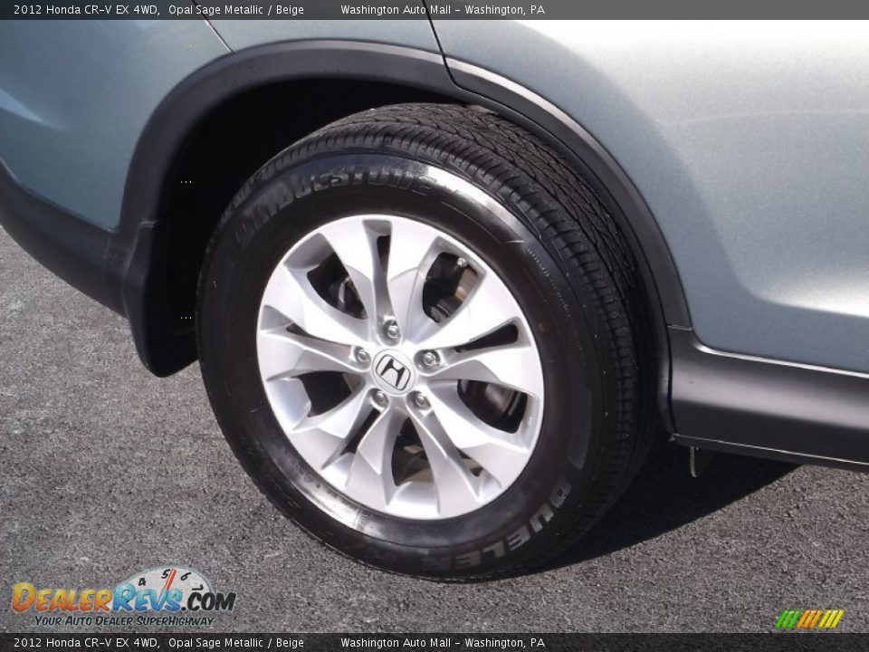 2012 Honda CR-V EX 4WD Opal Sage Metallic / Beige Photo #3