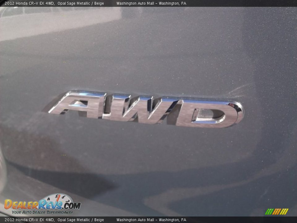 2012 Honda CR-V EX 4WD Opal Sage Metallic / Beige Photo #9