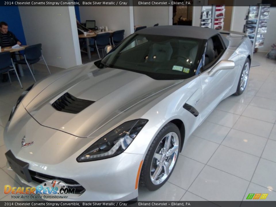 2014 Chevrolet Corvette Stingray Convertible Blade Silver Metallic / Gray Photo #9